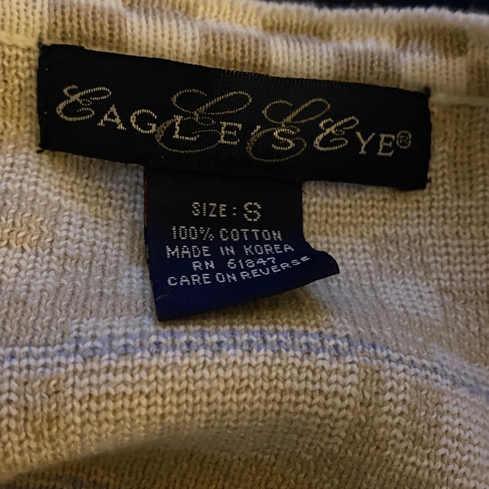 Vintage Eagles Eye Mocha Cappuccino Coffee Cup Novelty Knit Button-Up Sweater S - Picture 13 of 13